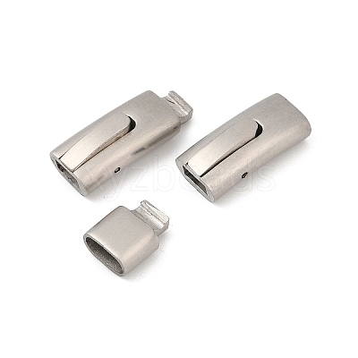 304 Stainless Steel Snap Lock Clasps STAS-U055-02D-P-1