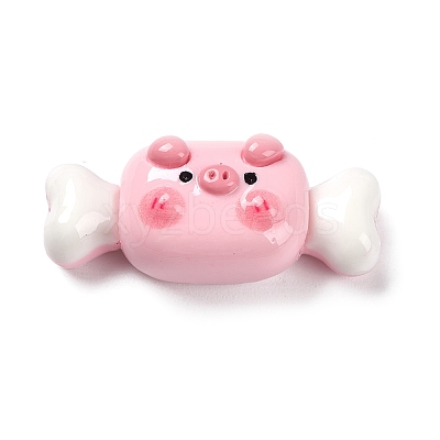 Opaque Resin Cute Pig Imitation Food Decoden Cabochons CRES-M016-01H-1
