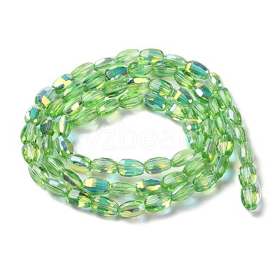Transparent Electroplate Glass Beads Strands GLAA-Q099-F01-02-1
