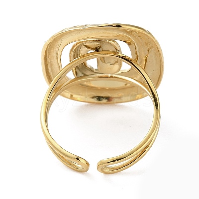Ion Plating(IP) 304 Stainless Steel Finger Rings RJEW-C075-05H-G-1