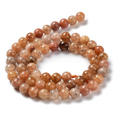 Natural Flower Agate Beads Strands G-B044-A01-01-1