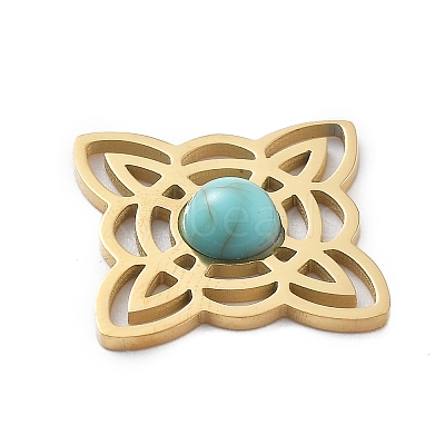 Synthetic Turquoise Pendants STAS-I327-14G-02-1