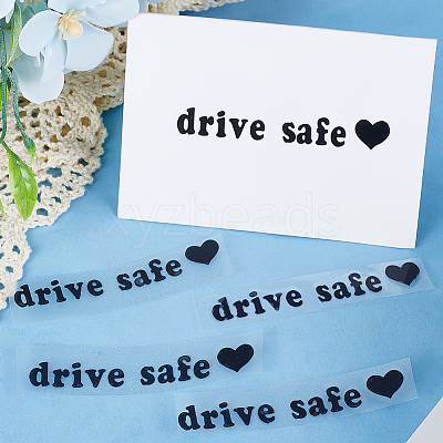 Laser PVC Drive Safe Self Adhesive Car Stickers STIC-WH0013-09C-1
