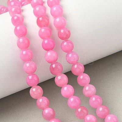 Natural Mashan Jade Round Beads Strands G-D263-6mm-XS34-1