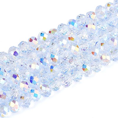Transparent Glass Beads Strands X-EGLA-N016-4mm-02-1