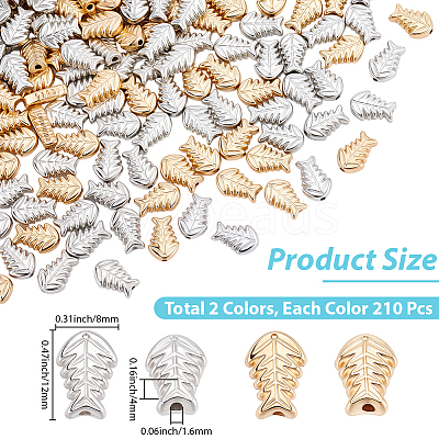 420Pcs 2 Colors CCB Plastic Beads CCB-PA0001-24-1