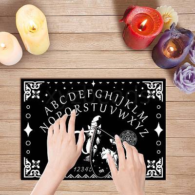 Printed Wood Pendulum Dowsing Divination Board Set DJEW-WH0324-062-1