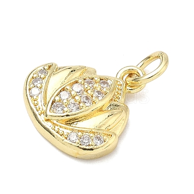 Brass Micro Pave Cubic Zirconia Pendants KK-K417-11B-G-1