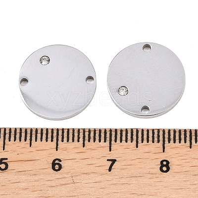 316 Surgical Stainless Steel Micro Pave Cubic Zirconia Links connectors STAS-K178-23P-1