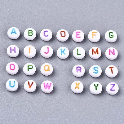 Opaque White Acrylic Beads X-MACR-N012-01-1