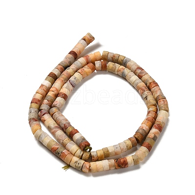 Natural Crazy Agate Beads Strands G-P575-B37-4x2mm-1