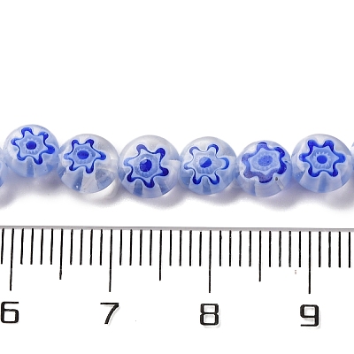 Handmade Millefiori Lampwork Beads Strands LAMP-G164-11E-1