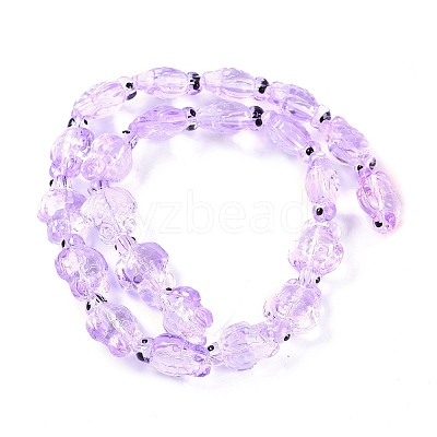 Transparent Glass Enamel Beads Strands GLAA-B021-06B-1