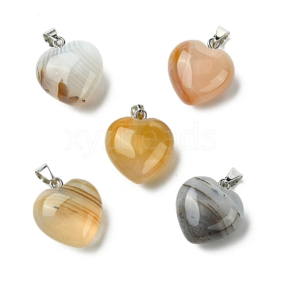 Natural White Agate Pendants G-F820-10A-15-1