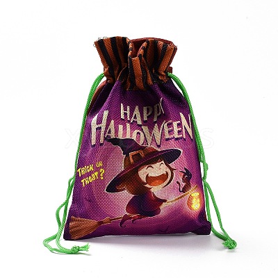 Halloween Cotton Cloth Storage Pouches ABAG-A005-01D-1