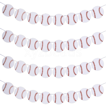 8Pcs Sports Party Decoration Paper Banner AJEW-CN0007-14D-1