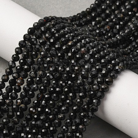 Natural Black Tourmaline Beads Strands G-D320-A04-4mm-1