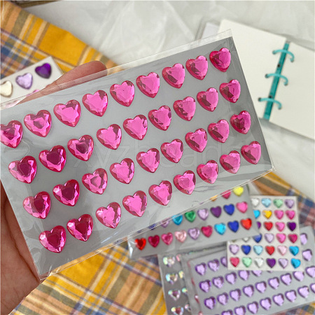 Plastic Rhinestone Self-Adhesive Stickers WG27965-07-1