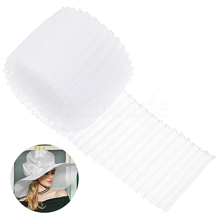 5 Yards Polyester Pleated Mesh Ribbon OCOR-BC0006-81A-1