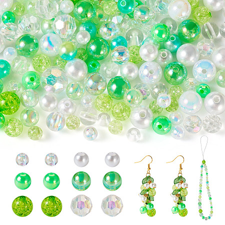 Transparent & Opaque Acrylic Bead OACR-TAC0002-08D-1
