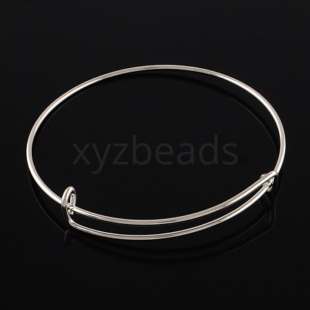 Adjustable Iron Expandable Bangle Making BJEW-R038-P-1