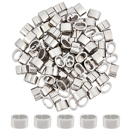 Unicraftale 100Pcs 304 Stainless Steel Slide Charm STAS-UN0043-61-1