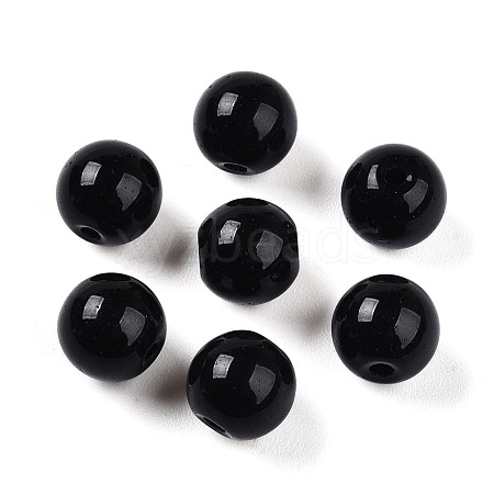 Opaque Solid Color Glass Beads X1-GLAA-N007-8mm-A16-1