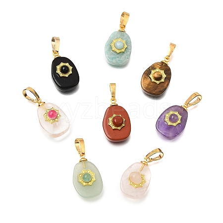 Natural Stone Pendants G-T151-03-1