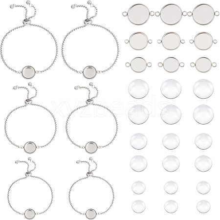 Unicraftale DIY Flat Round Bracelet Making Kits DIY-UN0003-54-1