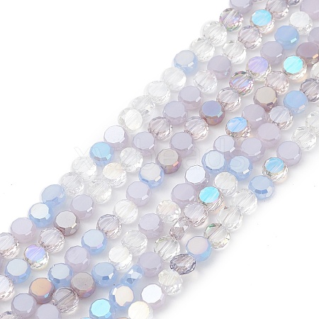 Gradient Color Electroplate Glass Bead Strands GLAA-E042-03A-1