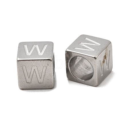 304 Stainless Steel European Beads STAS-D382-02W-P-1