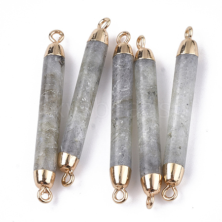 Electroplate Natural Labradorite Links connectors G-S344-73E-1