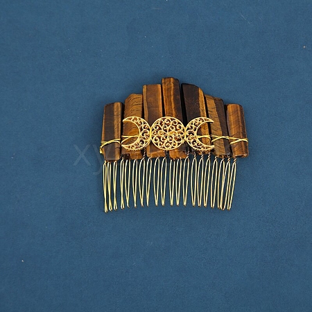 Natural Tiger Eye Hair Bands PW-WGDBAA6-07-1