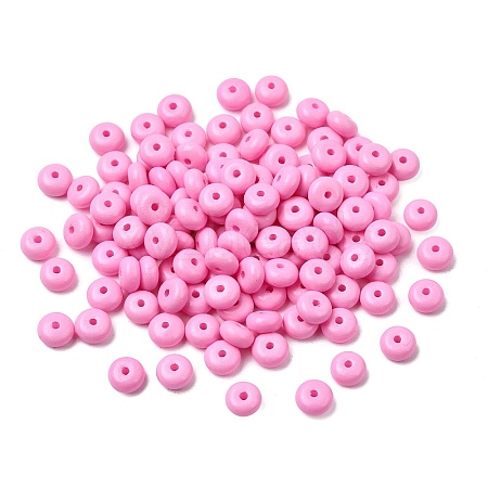 Baking Paint Opaque Glass Beads GLAA-A045-06H-1