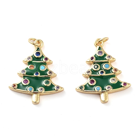 Christmas Theme Rack Plating Brass Pendants KK-M280-11B-G-1