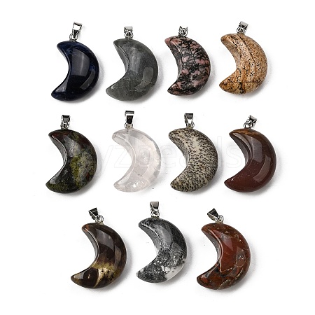 Natural Mixed Gemstone Pendants G-F820-02-1