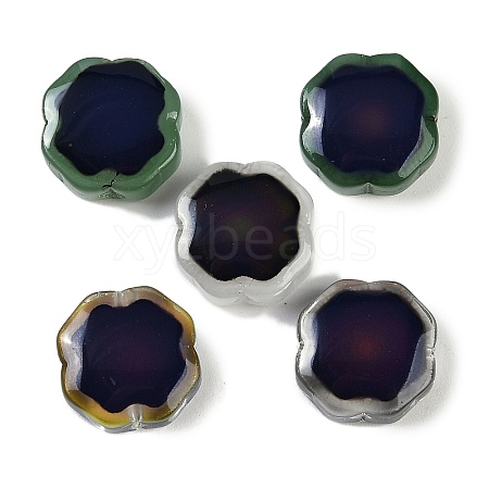 Two Tone Crackle Glass Beads GLAA-Z007-11-1