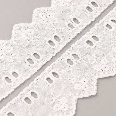 Hollow Cotton Lace Trim OCOR-WH0047-40-1