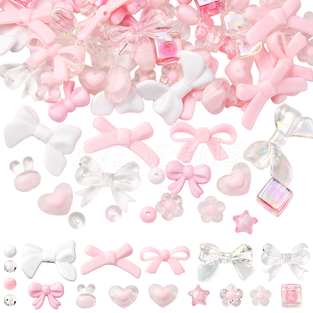 330Pcs 17 Styles Opaque & Transparent Acrylic Beads MACR-SC0002-26-1