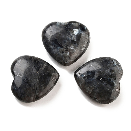 Heart Natural Larvikite Worry Stone G-C134-06A-25-1
