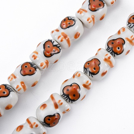 Handmade Porcelain Bead Strands PORC-N007-14E-1