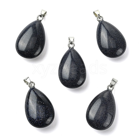 Synthetic Blue Goldstone Pendants GG-K002-09R-1