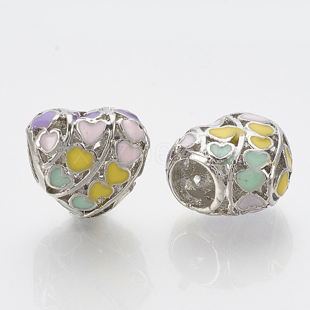 Alloy Enamel European Beads MPDL-Q209-014P-1