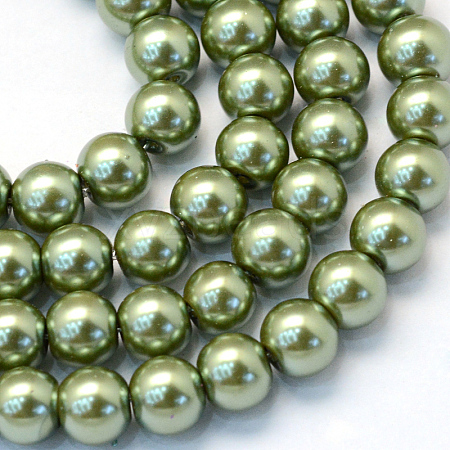 Baking Painted Glass Pearl Bead Strands HY-Q003-3mm-49-1