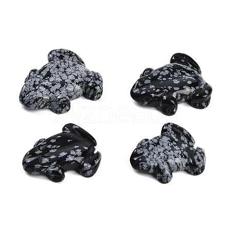 Natural Snowflake Obsidian Carved Beads G-K383-17C-1