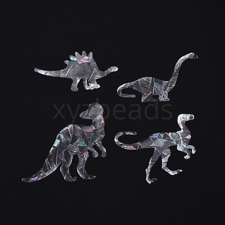 Custom Dinosaur Shape Waterproof PVC Laser Adhesive Stickers DIY-WH0256-013-1