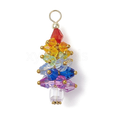 Chakra Theme Acrylic Pendants PALLOY-JF03055-1