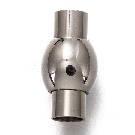 Tarnish Resistant 304 Stainless Steel Magnetic Clasps with Glue-in Ends STAS-L254-001B-P-1