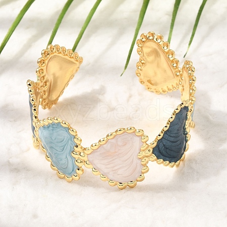 304 Stainless Steel Enamel Open Cuff Bangles SA-CBA4992-04-1