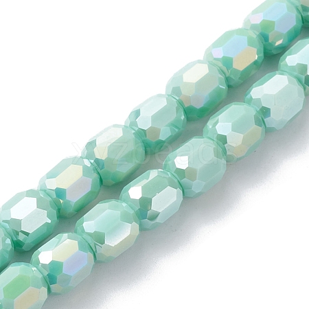 Electroplate Glass Beads Strands EGLA-K015-08D-1